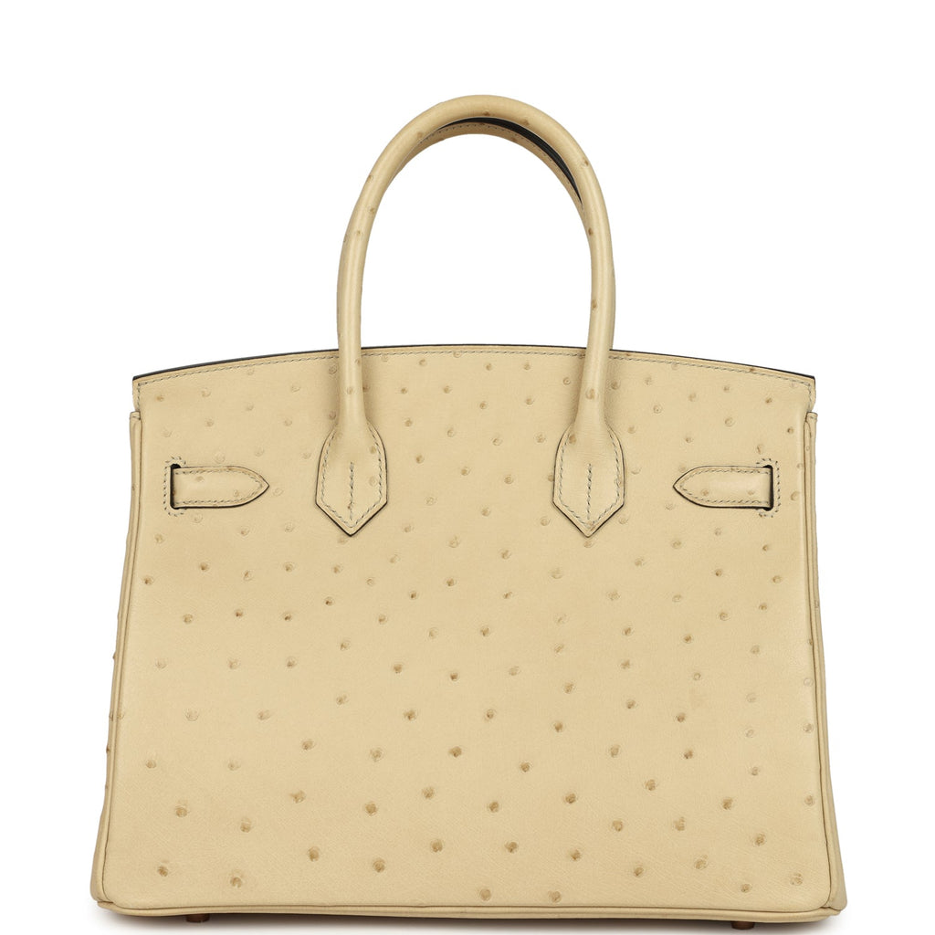 Birkin 30 Parchemin Ostrich Rose Gold Hardware Bag