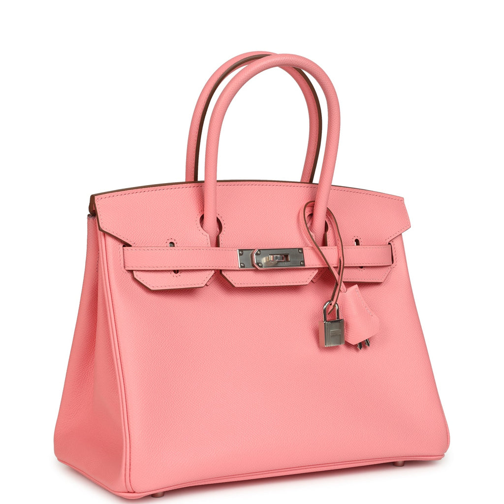 Birkin 30 Rose Confetti Epsom Palladium Hardware Bag
