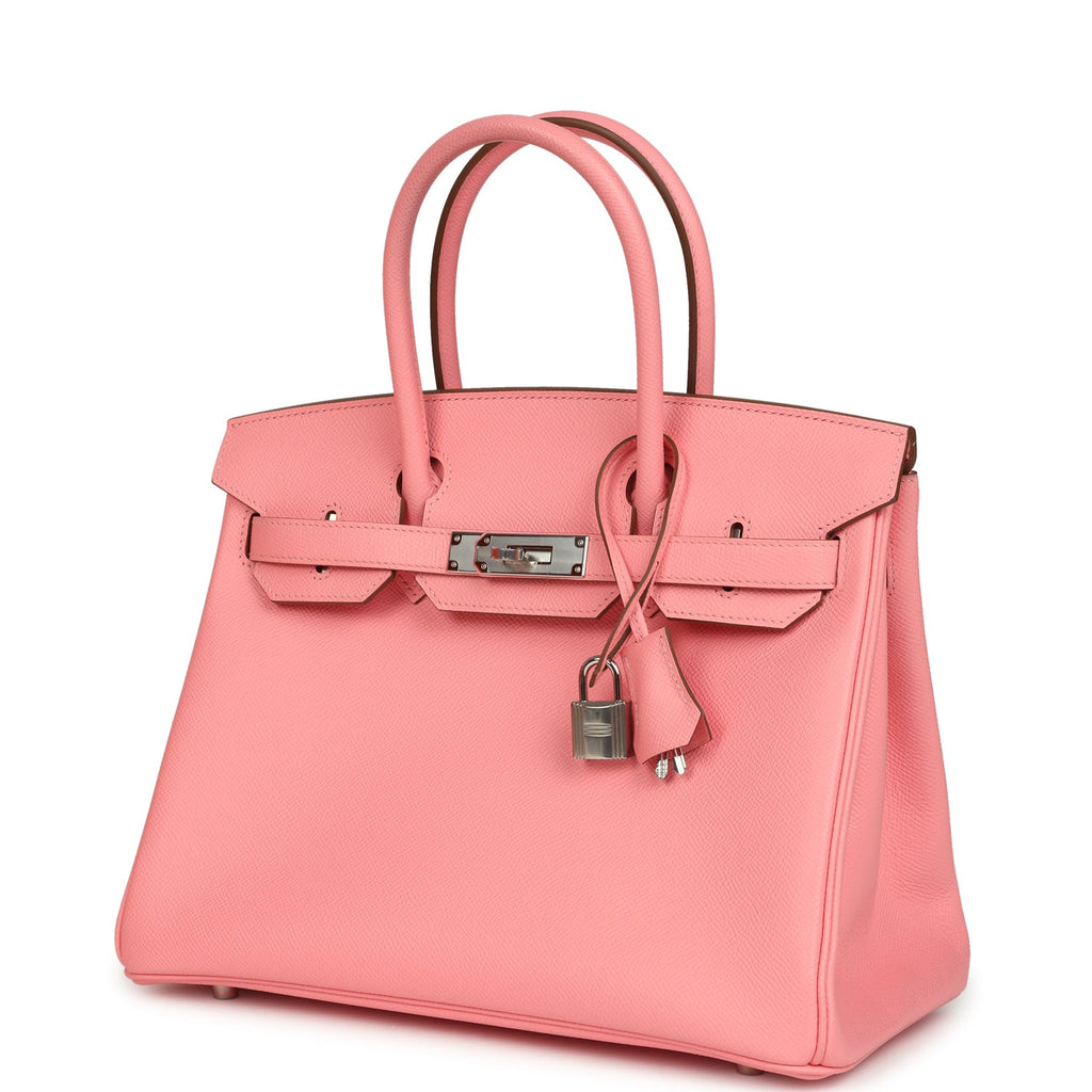 Birkin 30 Rose Confetti Epsom Palladium Hardware Bag
