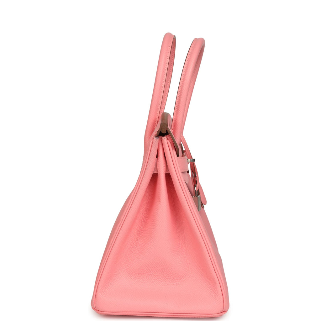 Birkin 30 Rose Confetti Epsom Palladium Hardware Bag