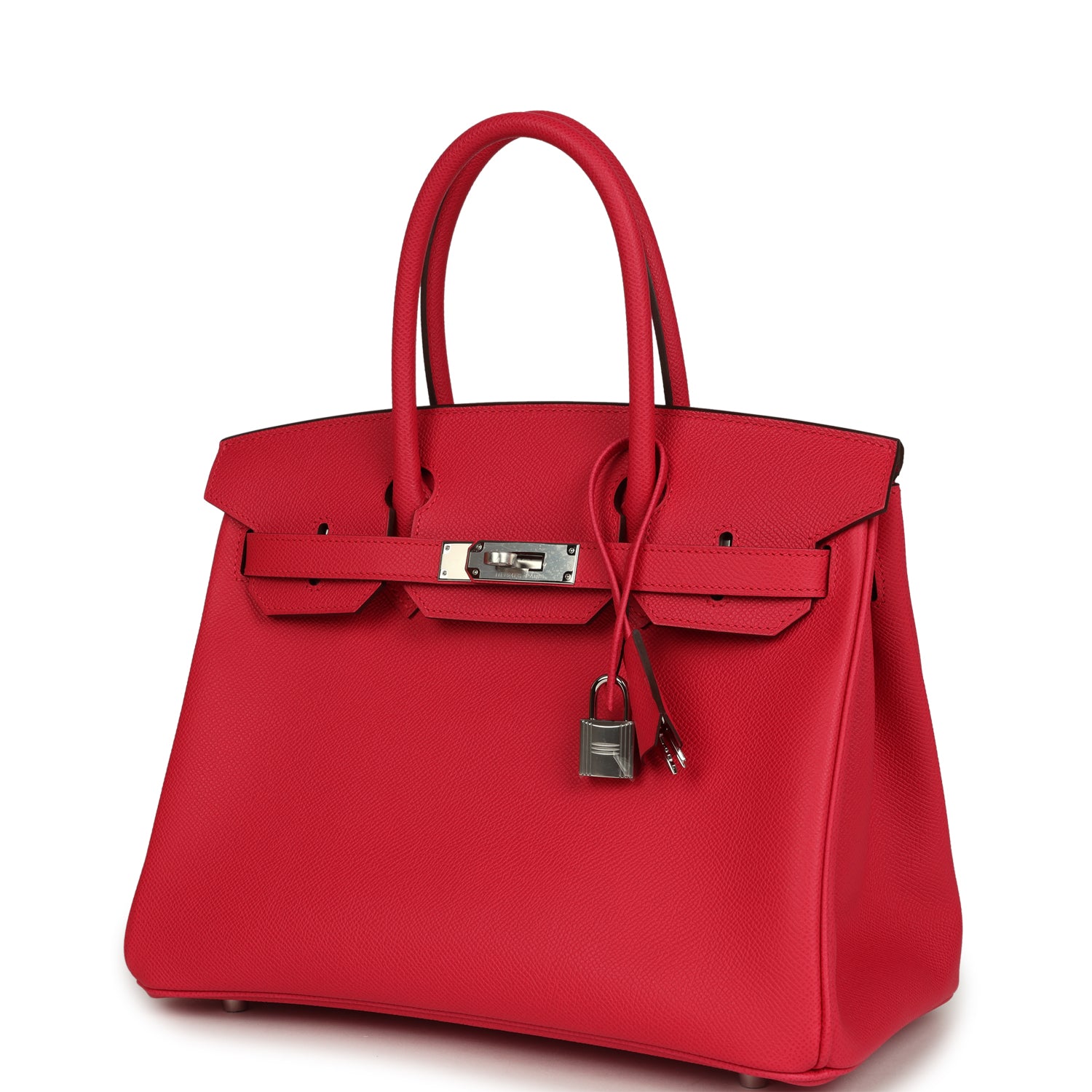 Birkin 30 Rose Extreme Epsom Palladium Hardware Bag