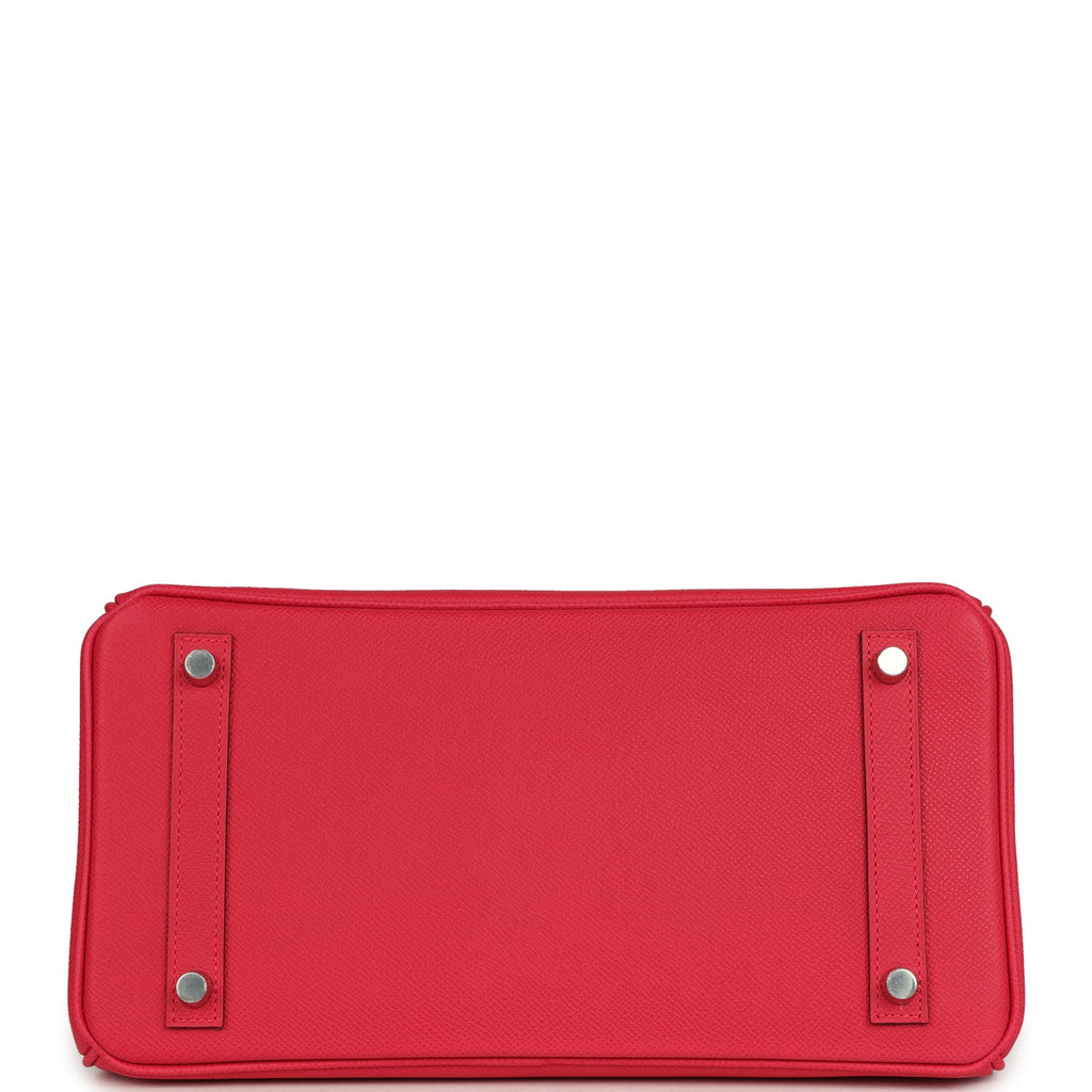 Birkin 30 Rose Extreme Epsom Palladium Hardware Bag