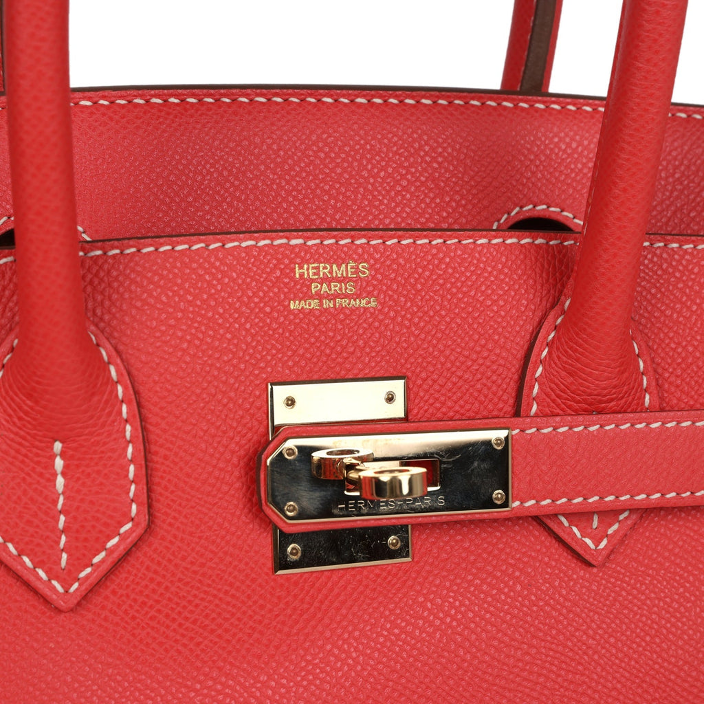 Birkin 30 Rose Jaipur Candy Epsom Permabrass Hardware Bag