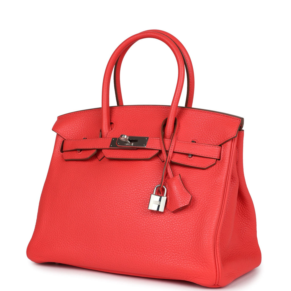 Birkin 30 Rose Jaipur Clemence Palladium Hardware Bag