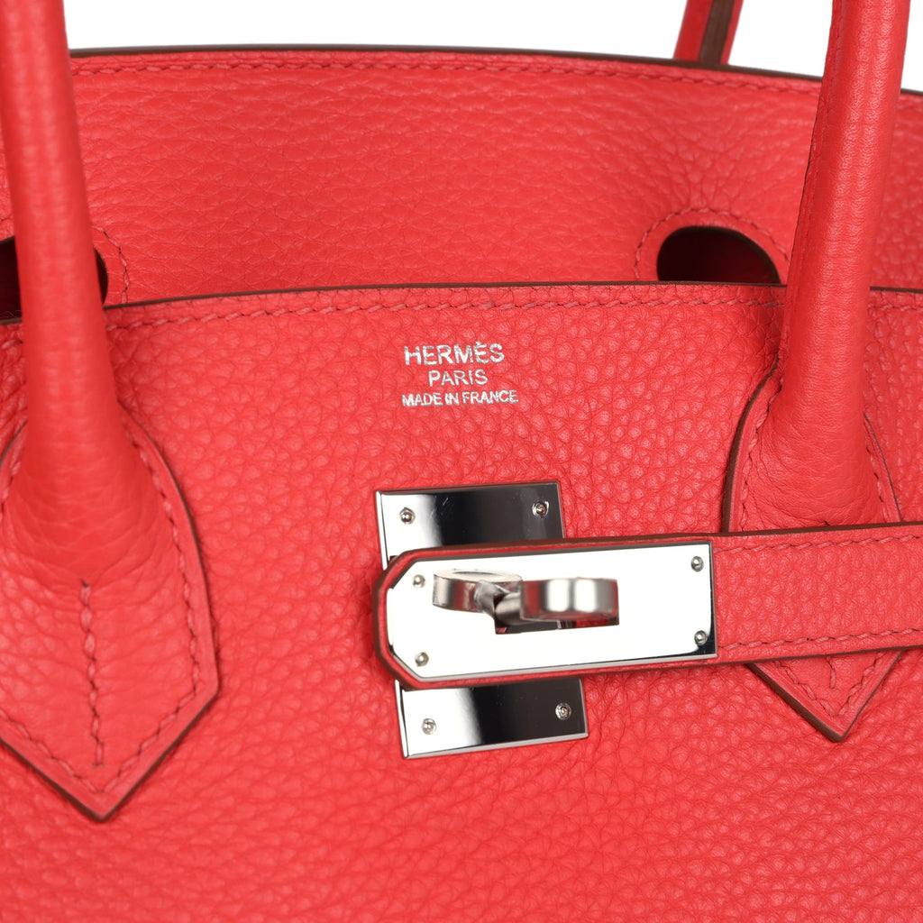 Birkin 30 Rose Jaipur Clemence Palladium Hardware Bag
