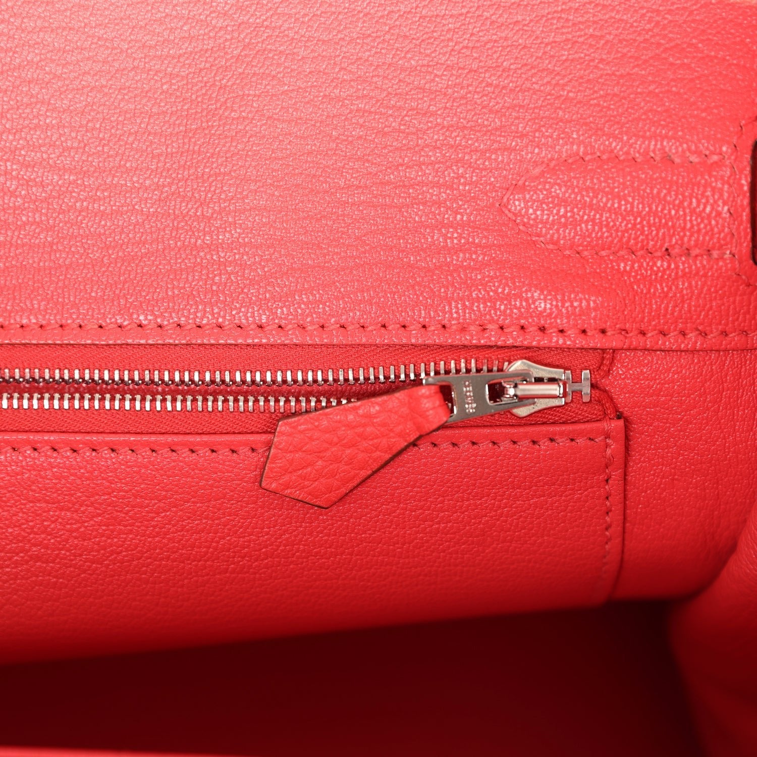 Birkin 30 Rose Jaipur Clemence Palladium Hardware Bag