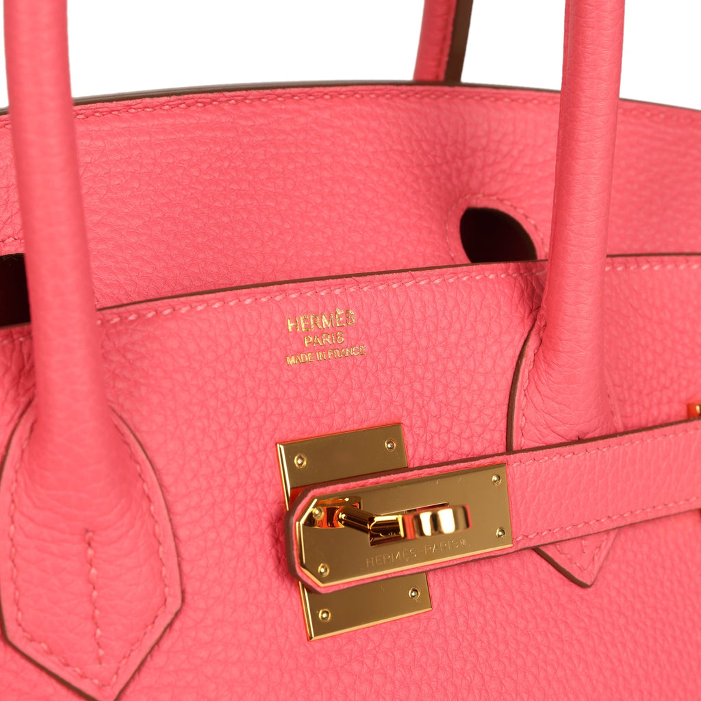 Birkin 30 Rose Lipstick Togo Gold Hardware Bag