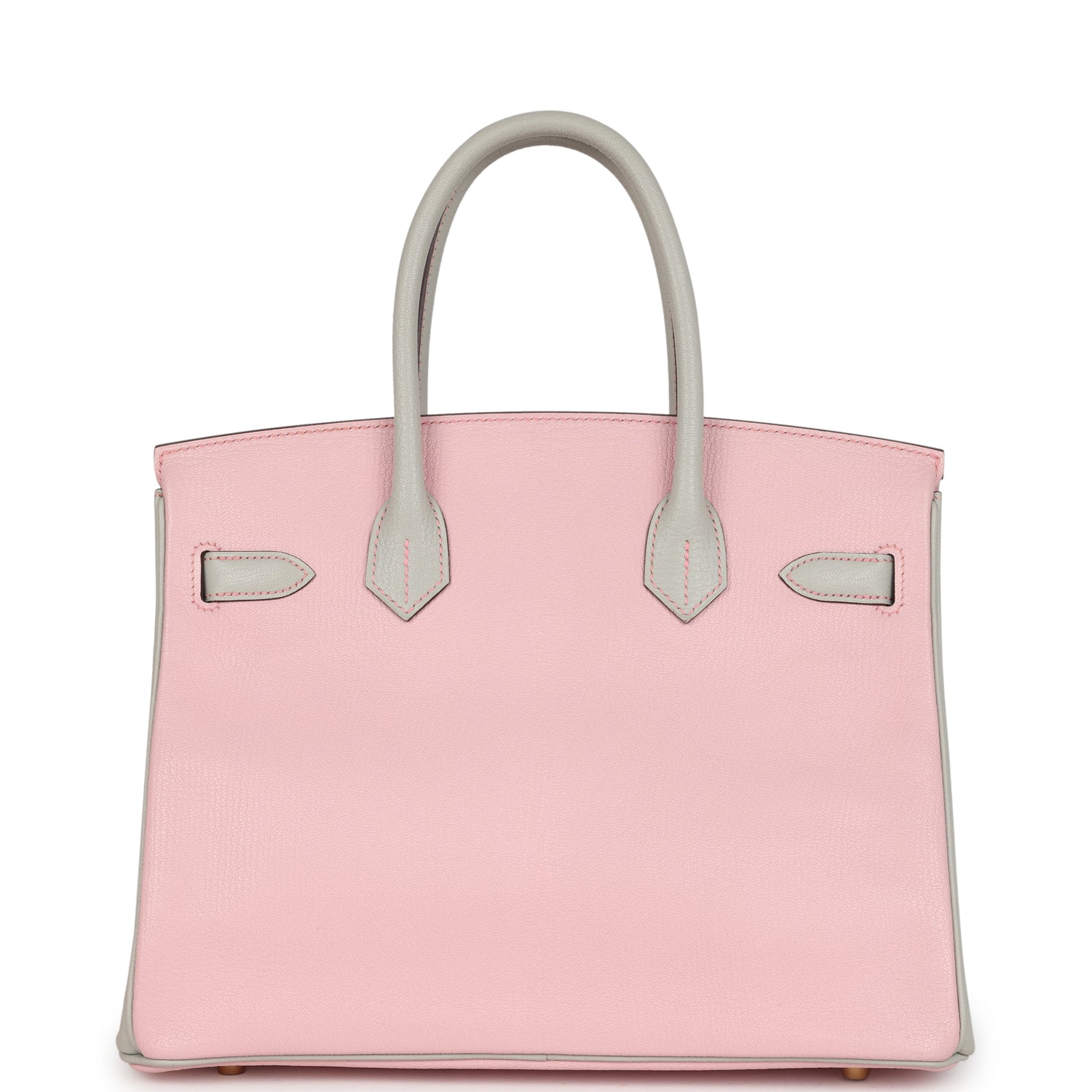 Birkin 30 Rose Sakura and Gris Perle Chevre Brushed Gold Hardware Bag