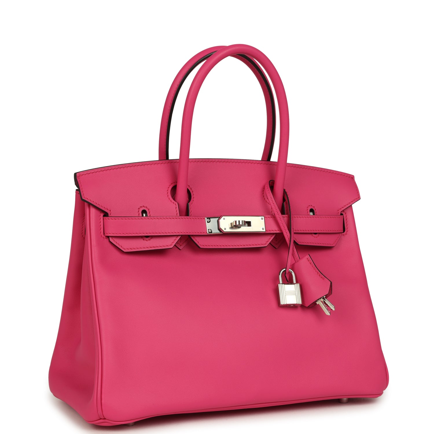 Birkin 30 Rose Shocking Swift Palladium Hardware Bag