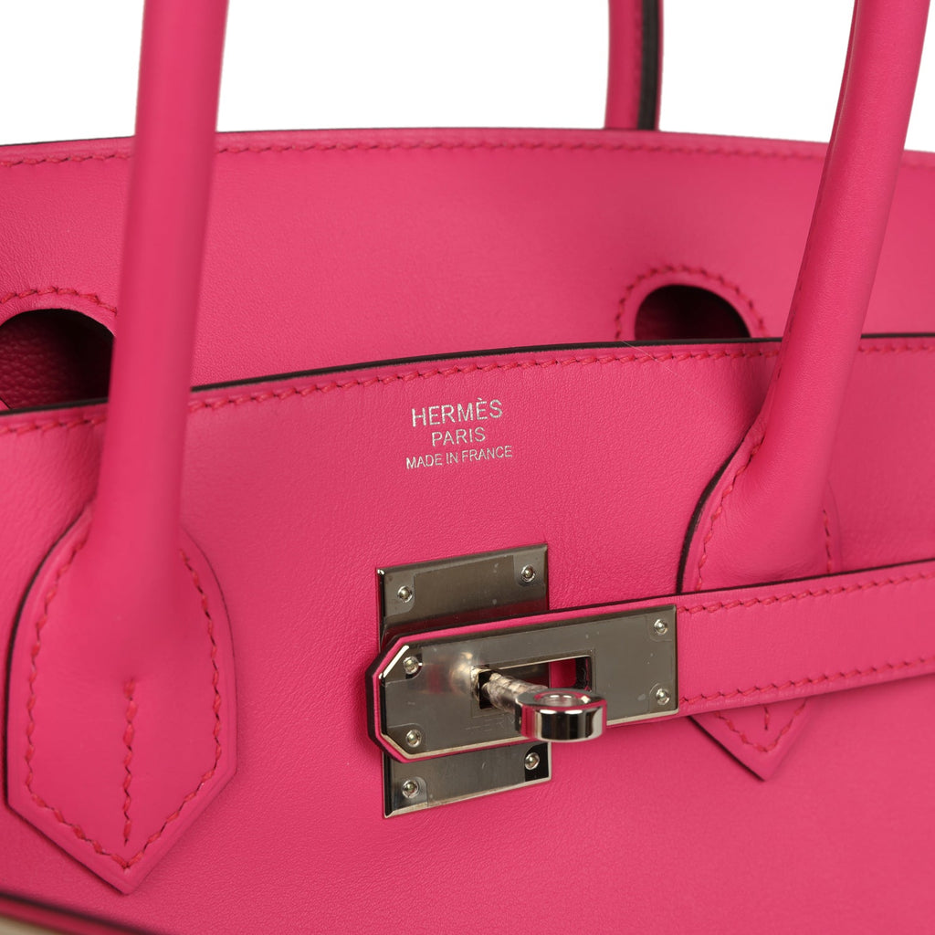 Birkin 30 Rose Shocking Swift Palladium Hardware Bag