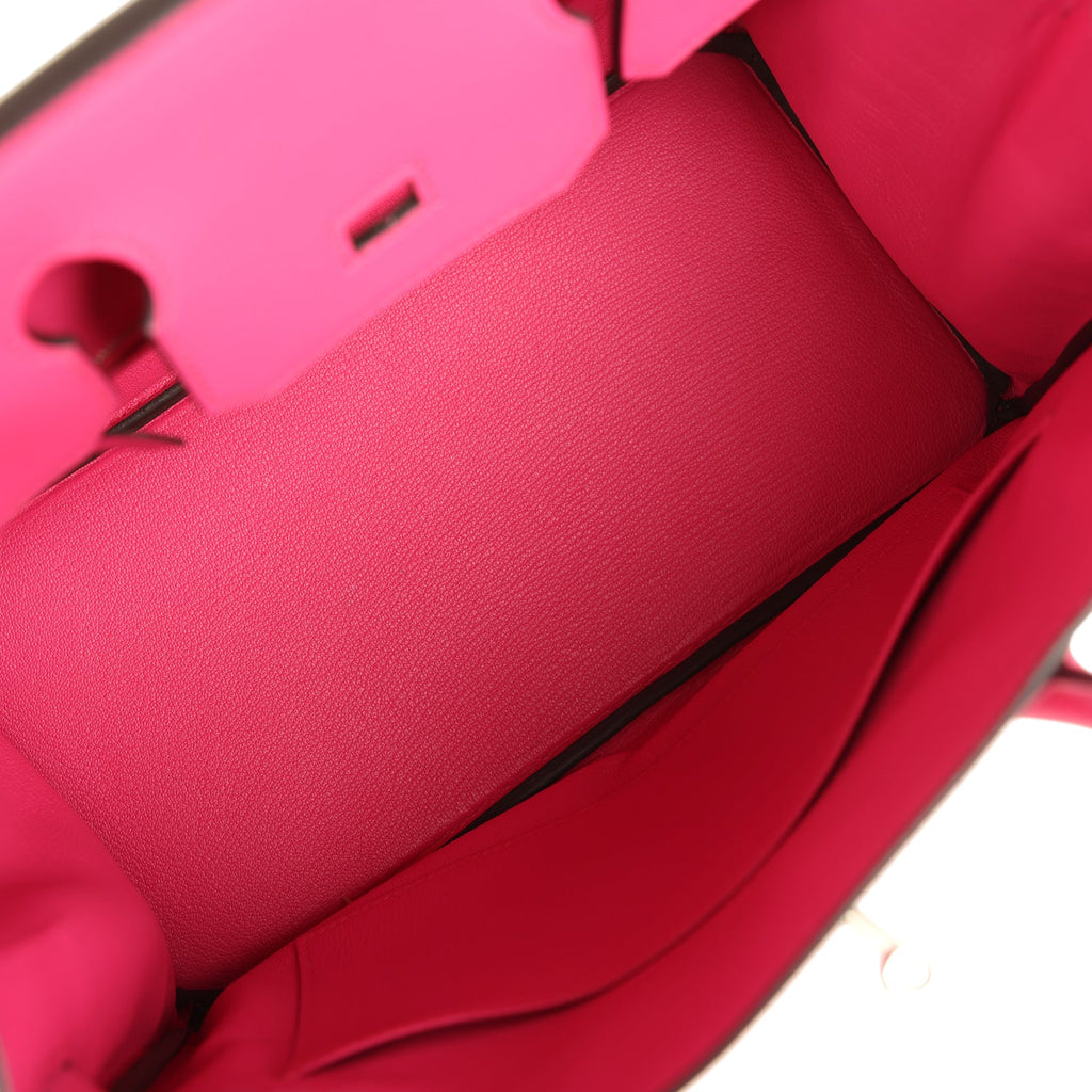 Birkin 30 Rose Shocking Swift Palladium Hardware Bag