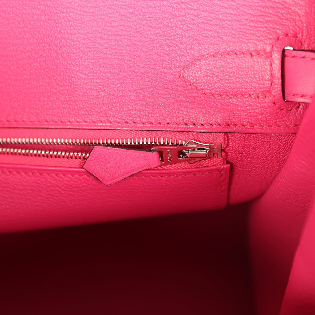Birkin 30 Rose Shocking Swift Palladium Hardware Bag