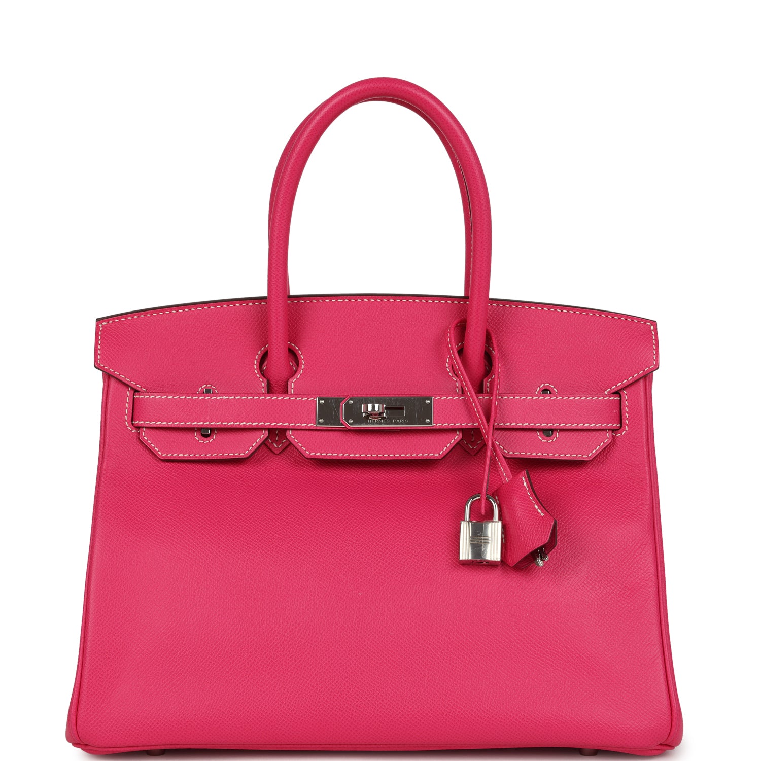 Birkin 30 Rose Tyrien Epsom Palladium Hardware Bag
