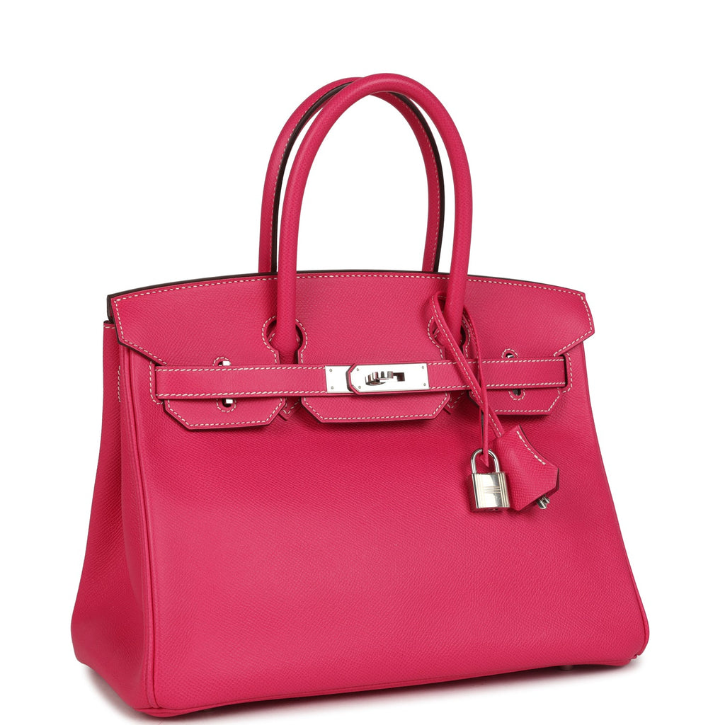 Birkin 30 Rose Tyrien Epsom Palladium Hardware Bag