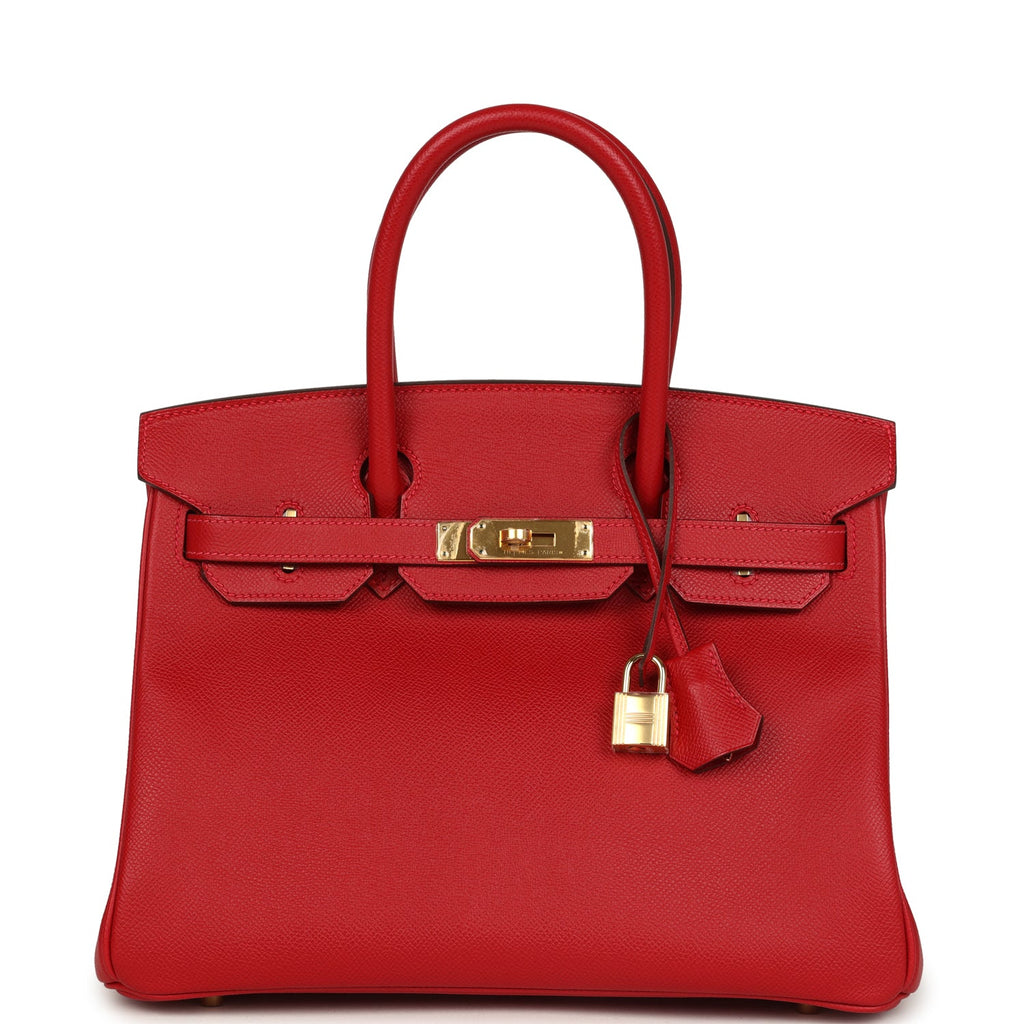 Birkin 30 Rouge Casaque Epsom Gold Hardware Bag
