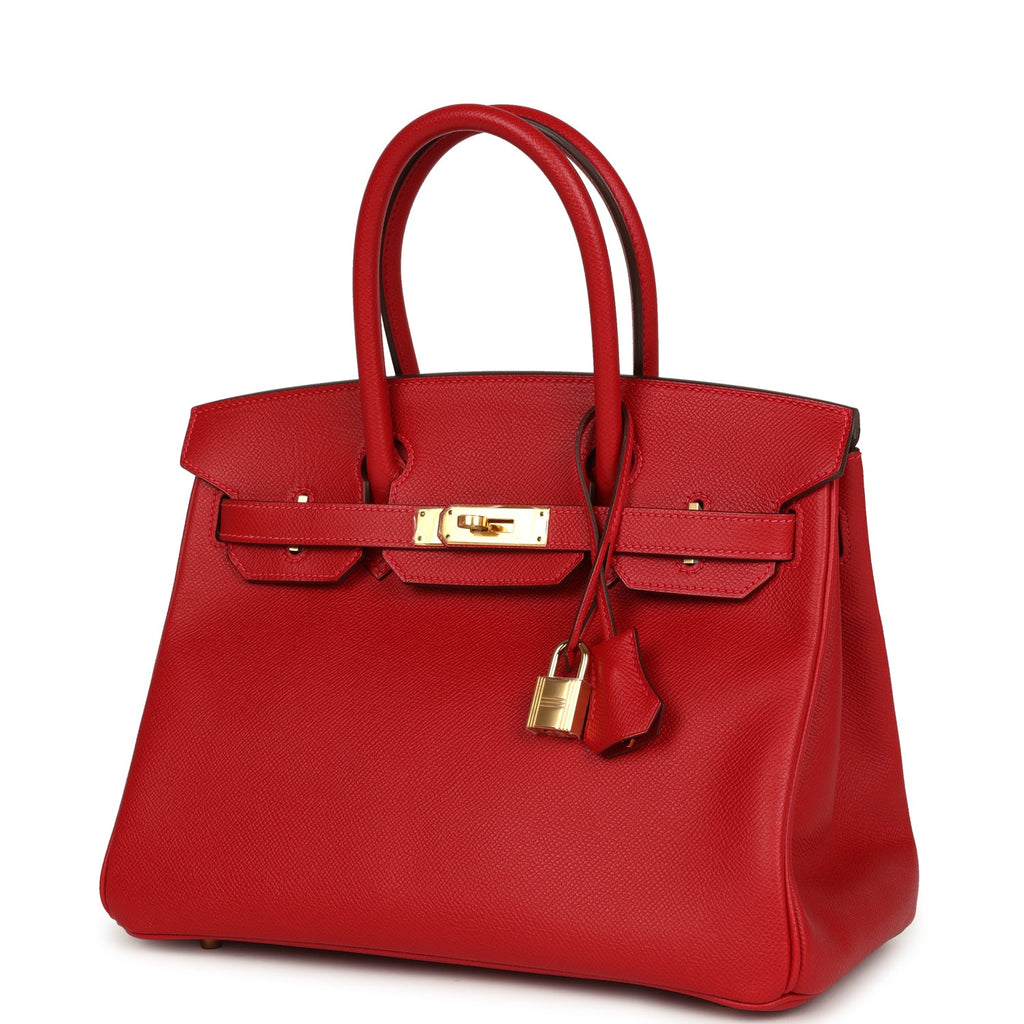 Birkin 30 Rouge Casaque Epsom Gold Hardware Bag