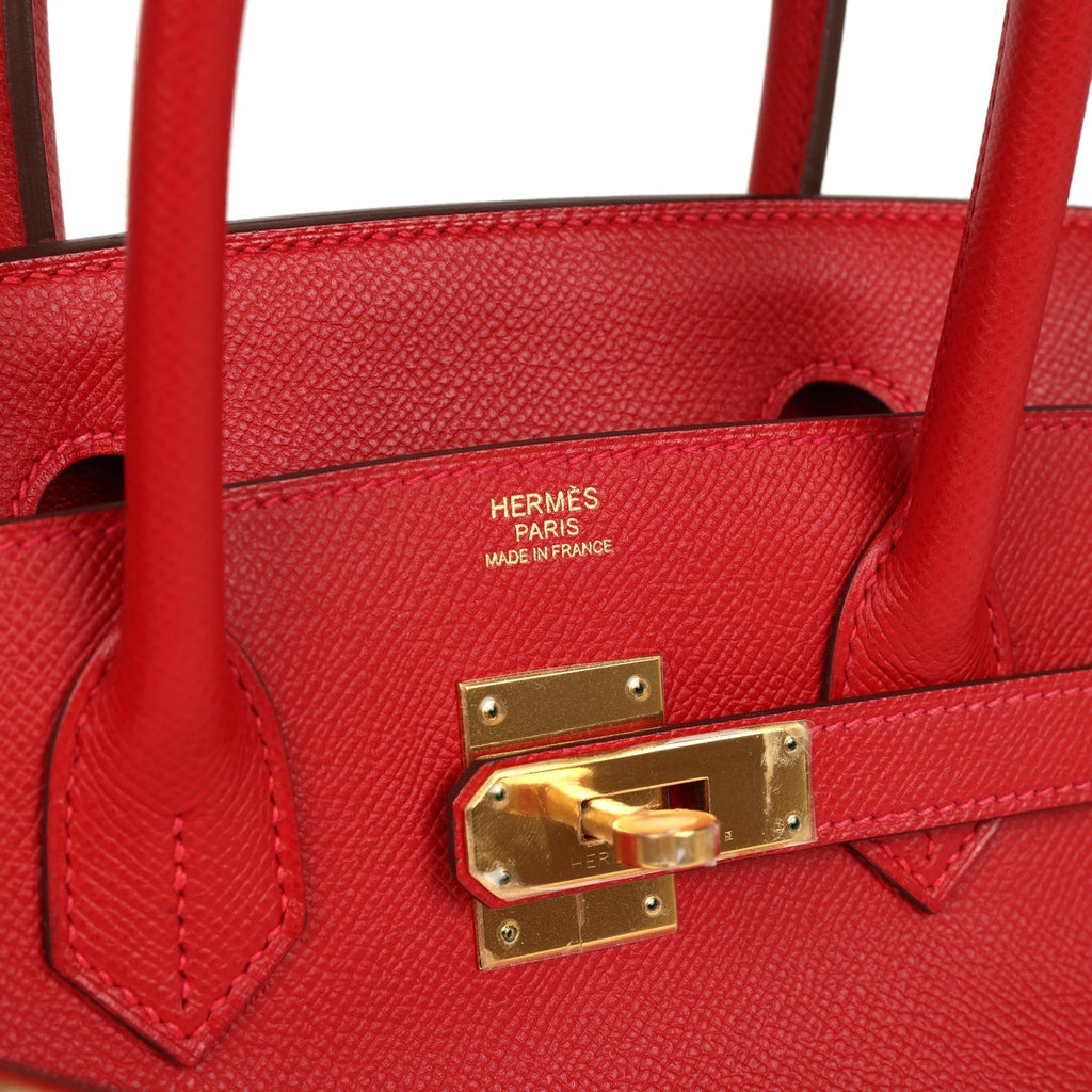 Birkin 30 Rouge Casaque Epsom Gold Hardware Bag