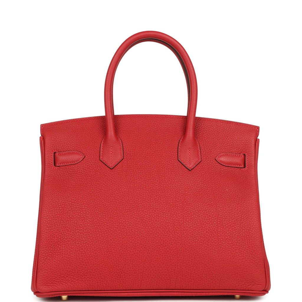 Birkin 30 Rouge Casaque Togo Gold Hardware Bag