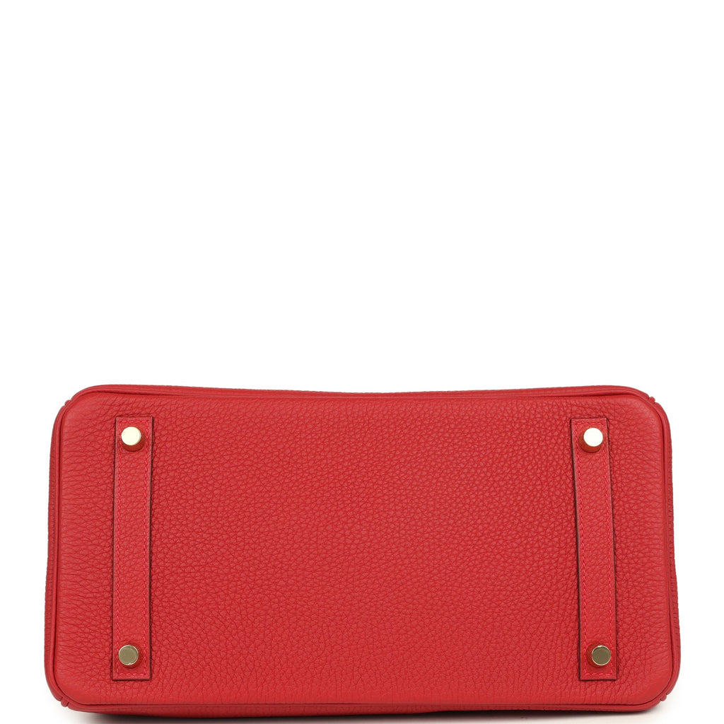 Birkin 30 Rouge Casaque Togo Gold Hardware Bag
