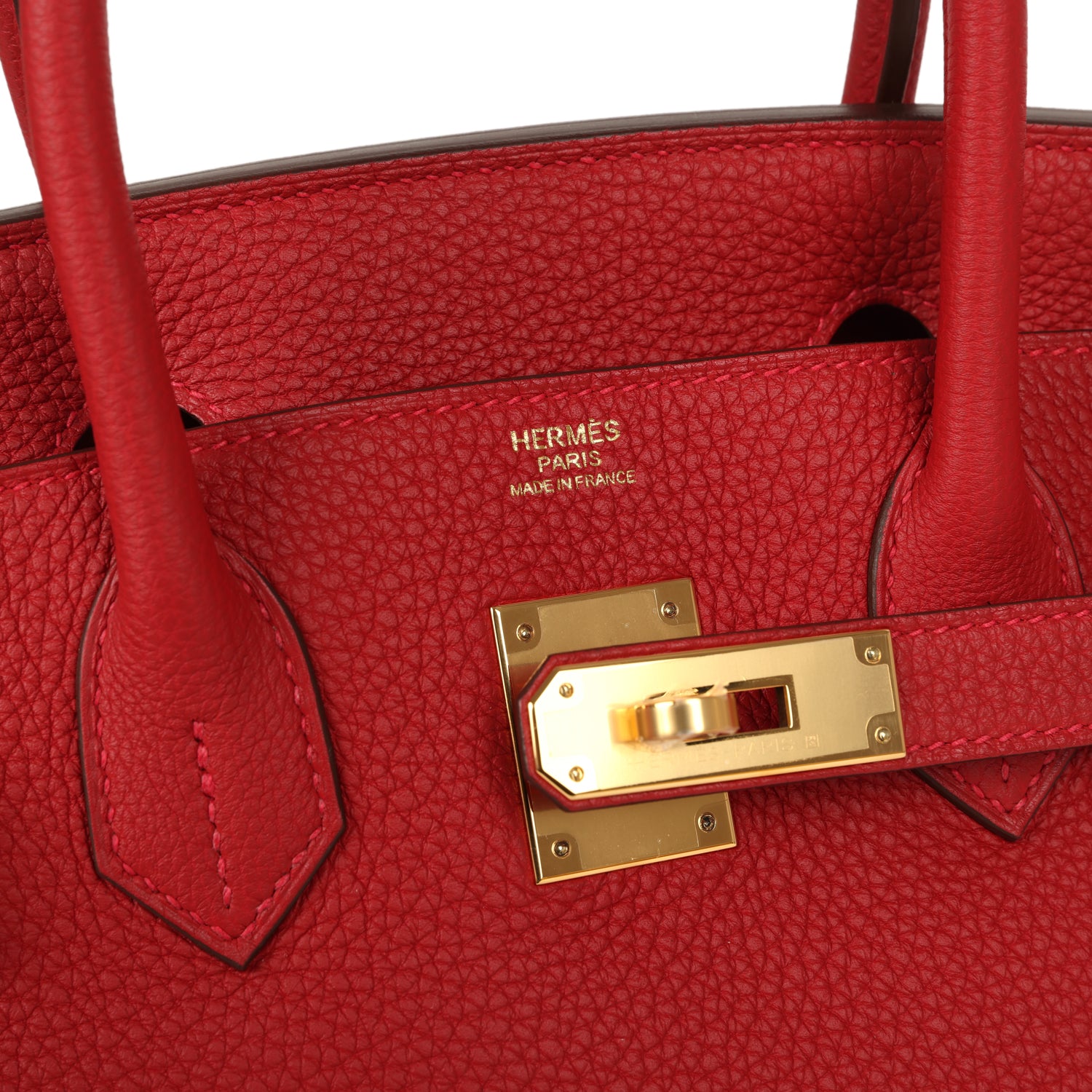 Birkin 30 Rouge Casaque Togo Gold Hardware Bag