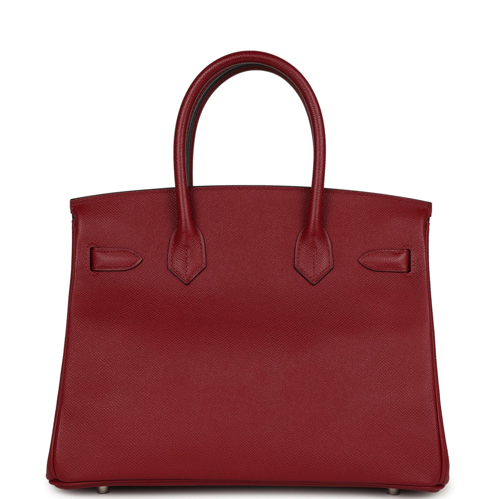 Birkin 30 Rouge Grenat Epsom Palladium Hardware Bag