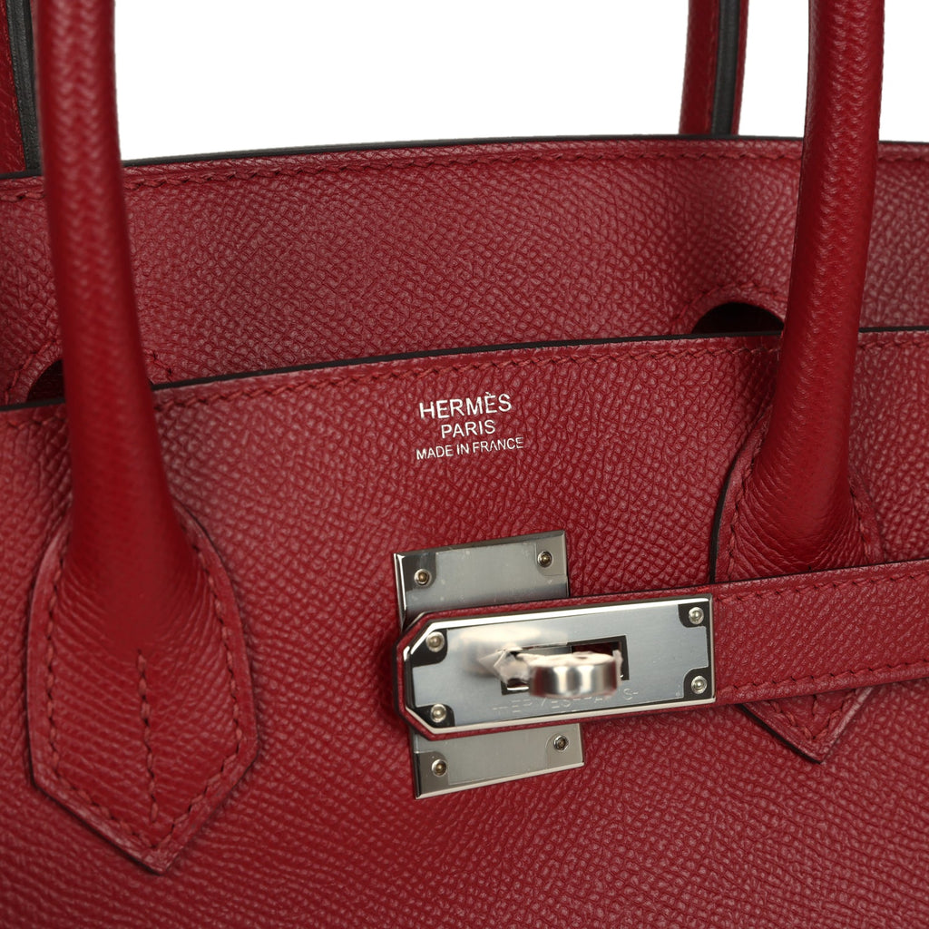 Birkin 30 Rouge Grenat Epsom Palladium Hardware Bag