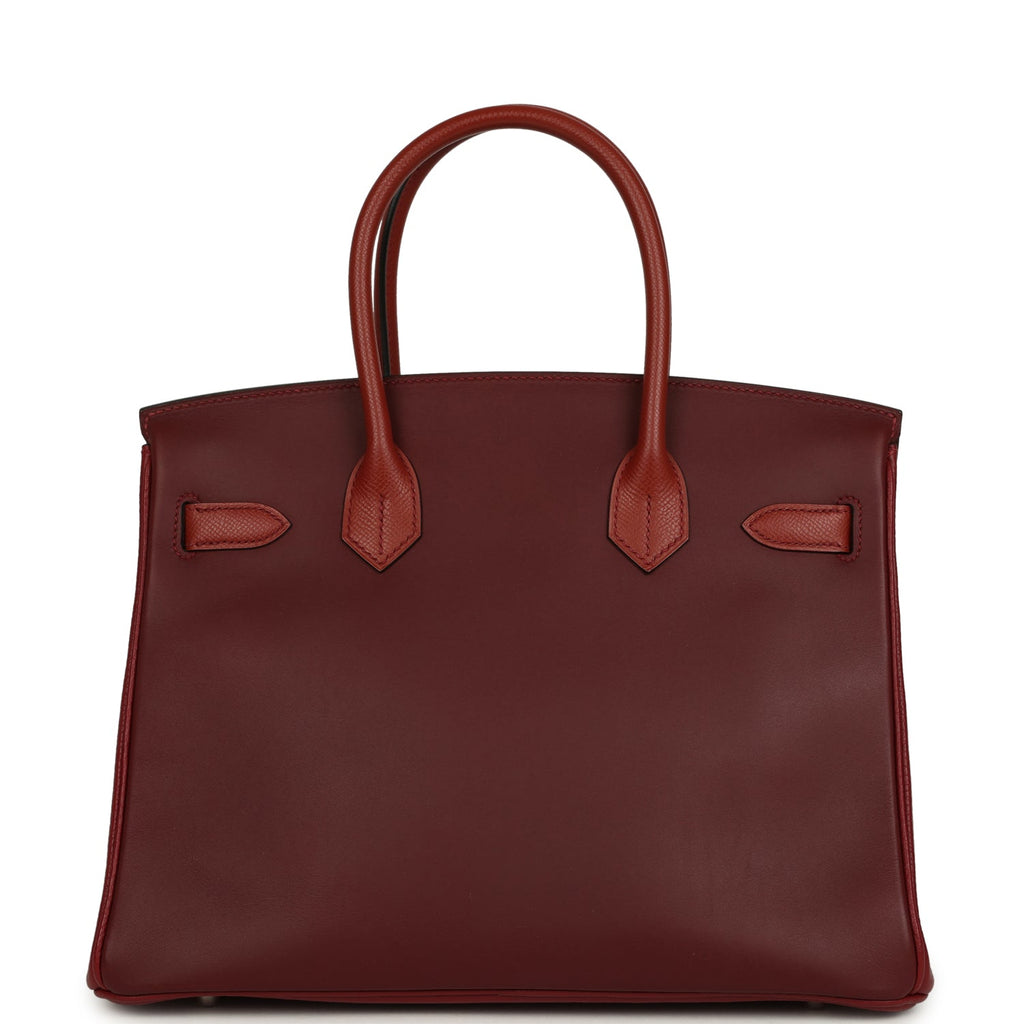 Birkin 30 Rouge H Sombrero, Epsom and Clemence Palladium Hardware Bag