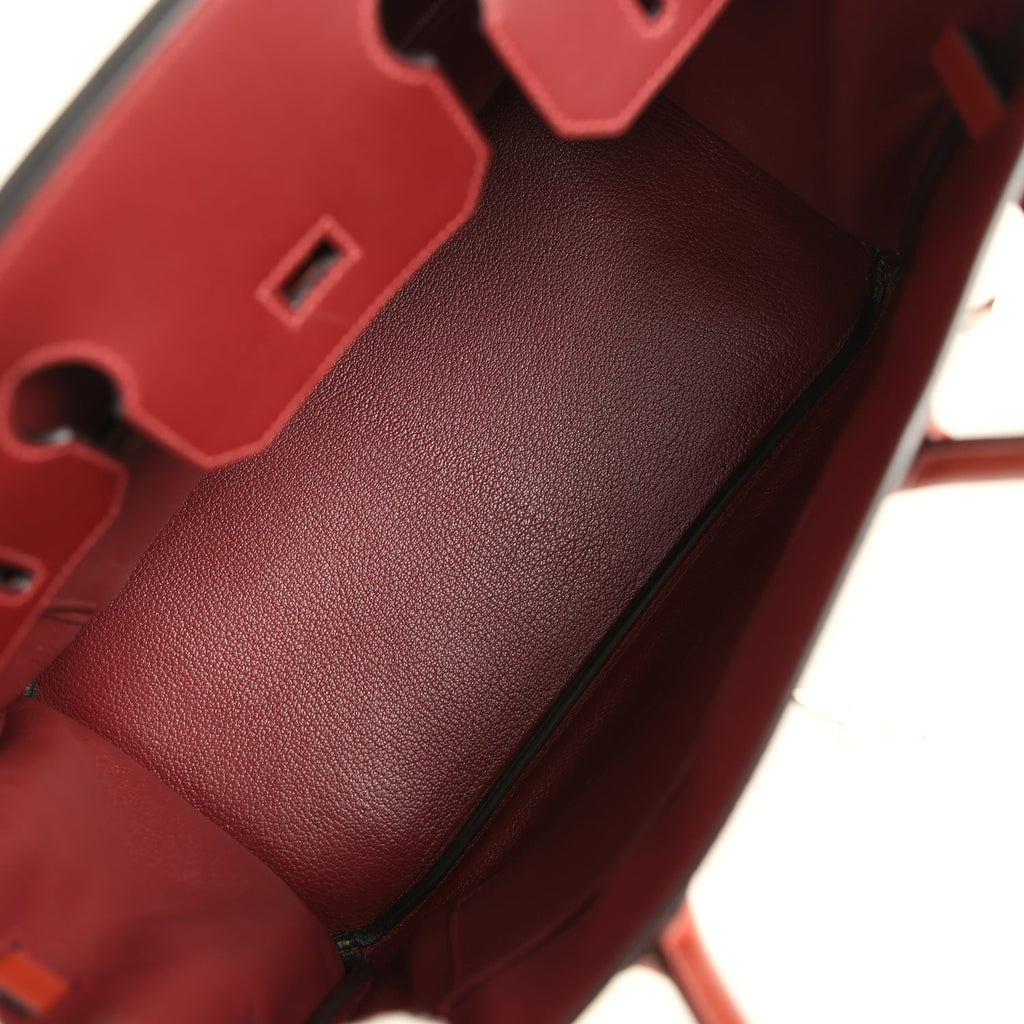 Birkin 30 Rouge H Sombrero, Epsom and Clemence Palladium Hardware Bag