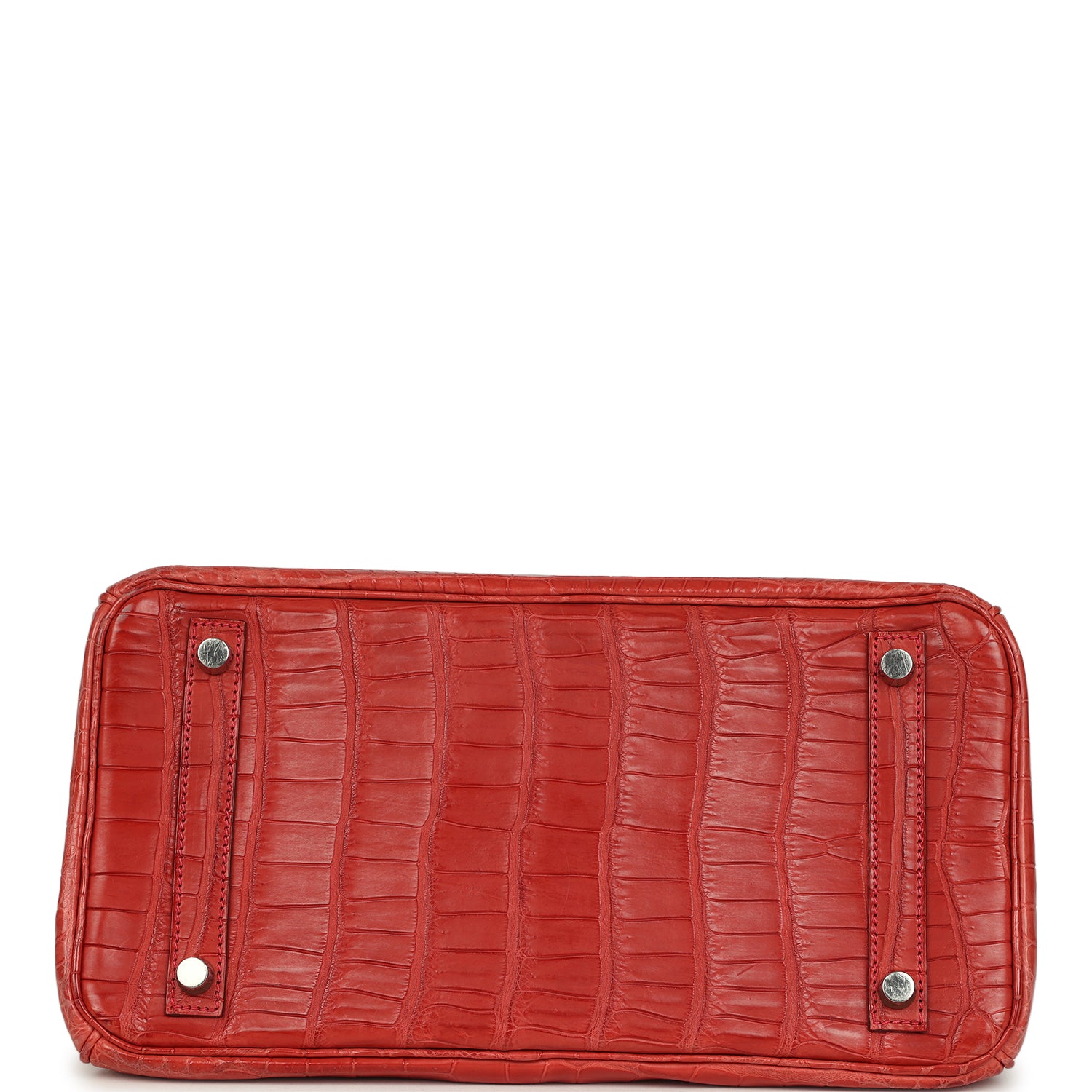 Birkin 30 Rouge Indien Matte Porosus Crocodile Palladium Hardware Bag