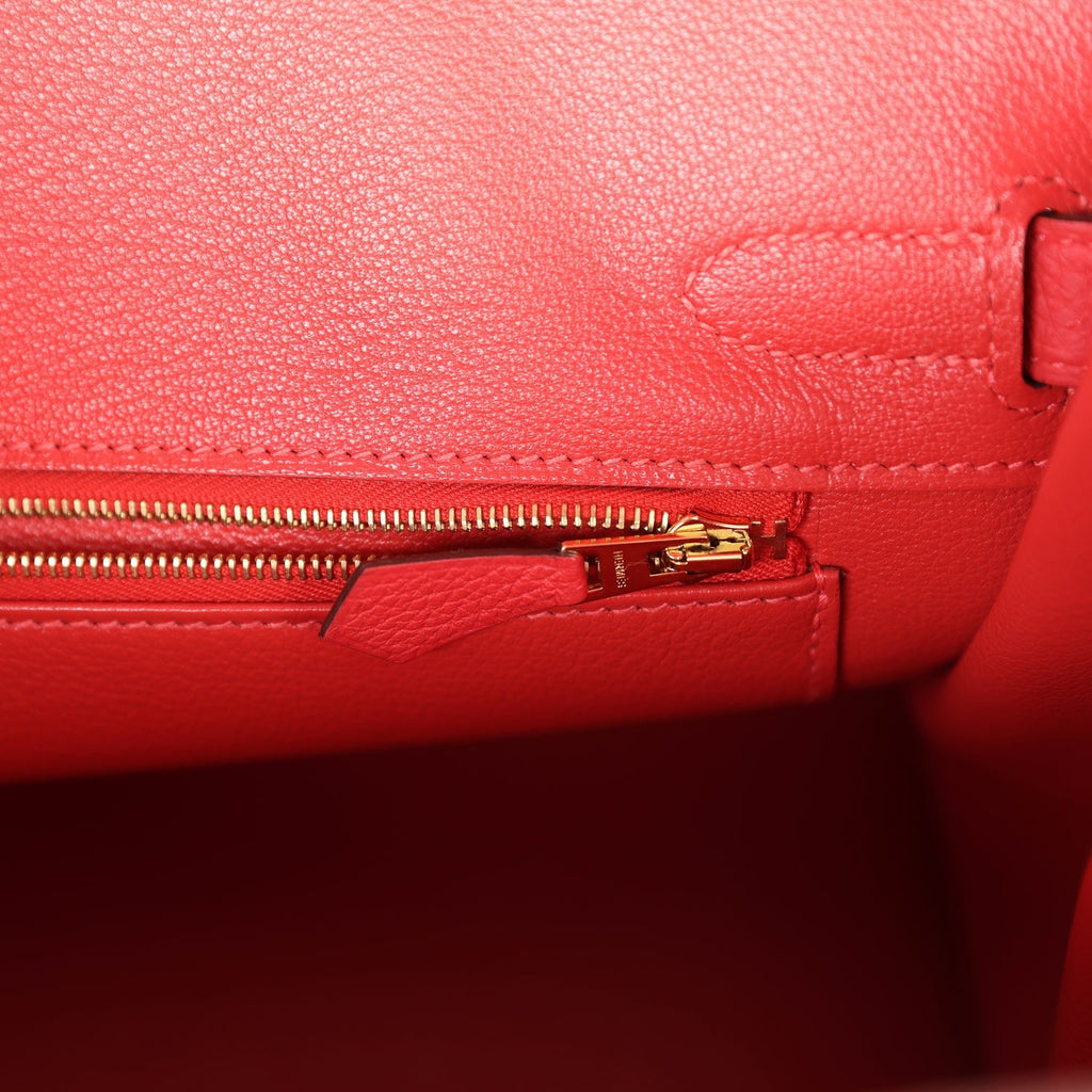 Birkin 30 Rouge Pivoine Togo Gold Hardware Bag