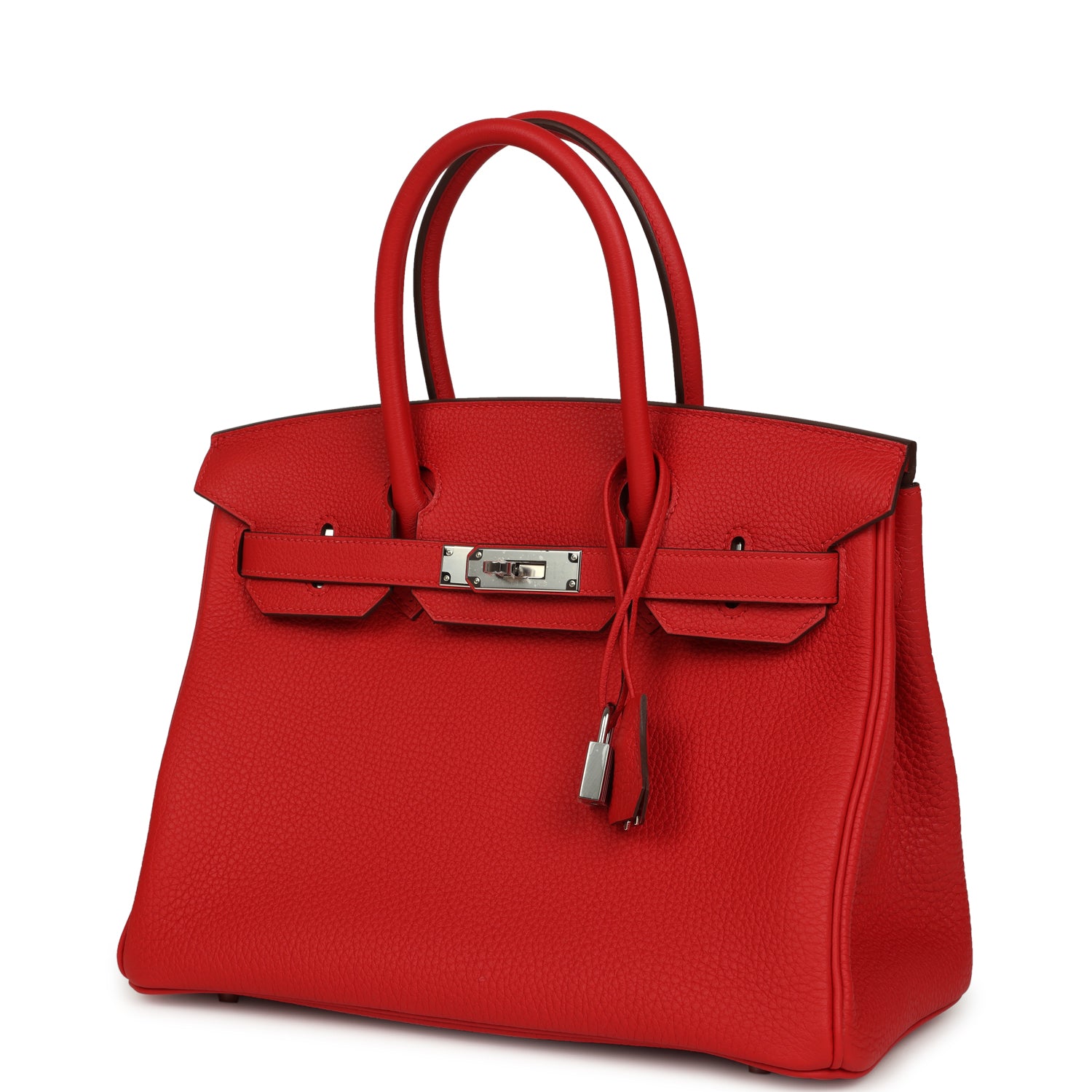 Birkin 30 Rouge Radieux Togo Palladium Hardware Bag