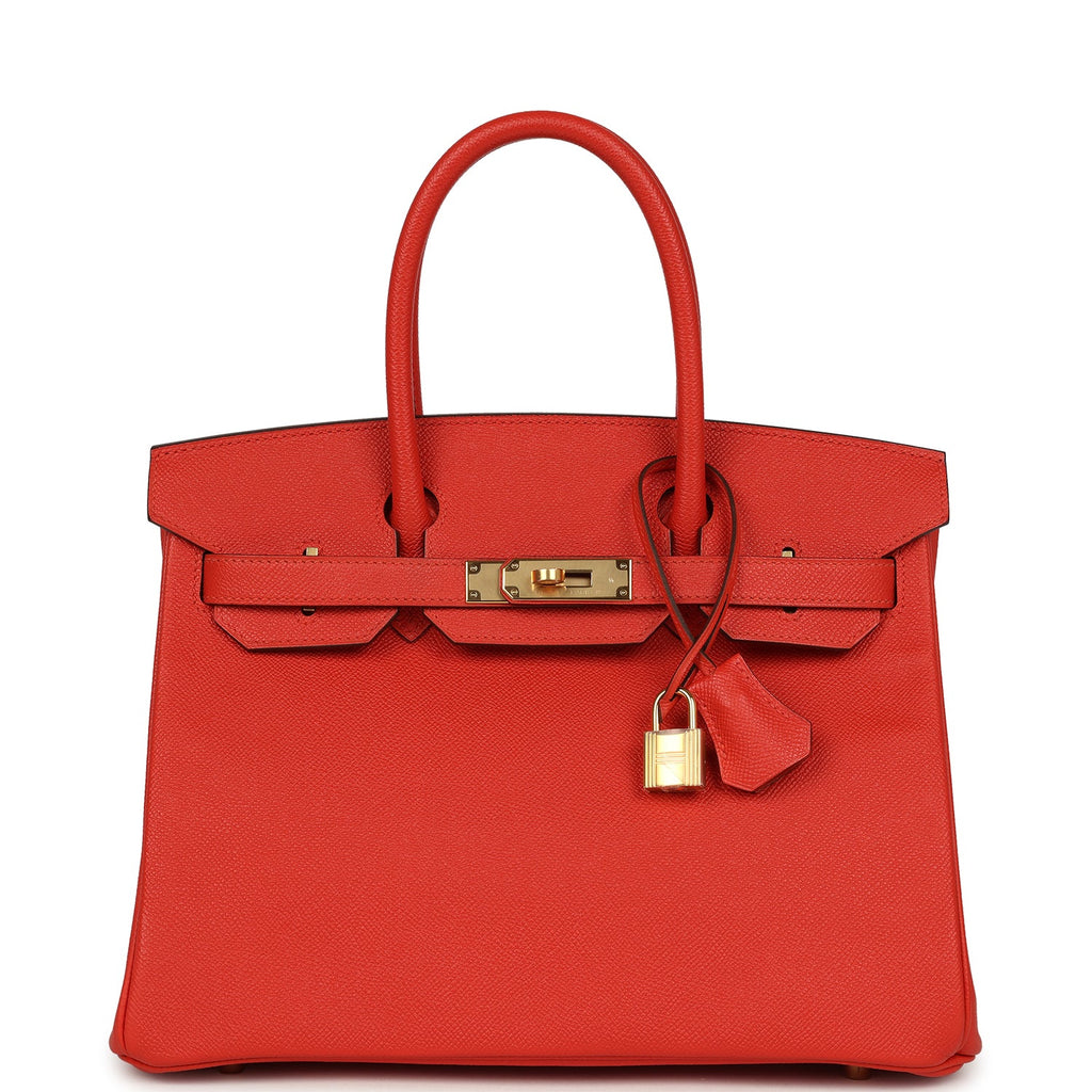 Birkin 30 Rouge Tomate Epsom Gold Hardware Bag