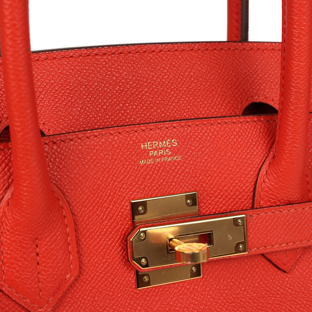 Birkin 30 Rouge Tomate Epsom Gold Hardware Bag