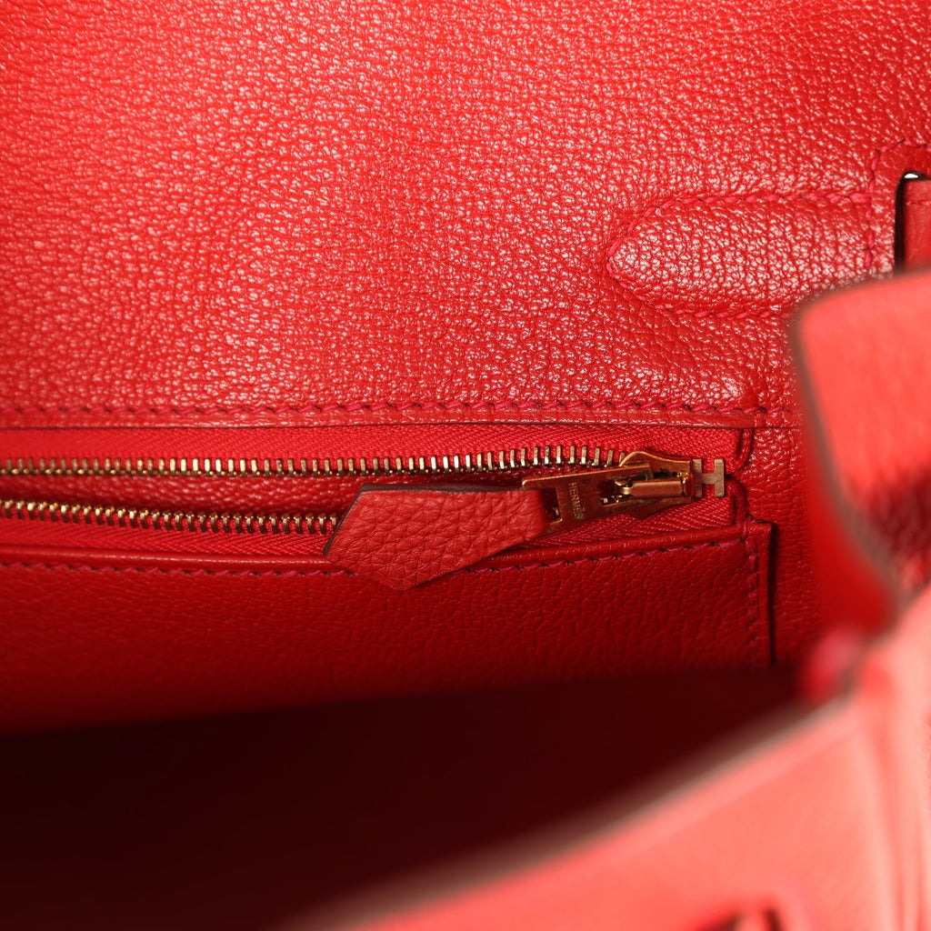 Birkin 30 Rouge Tomate Togo Gold Hardware Bag