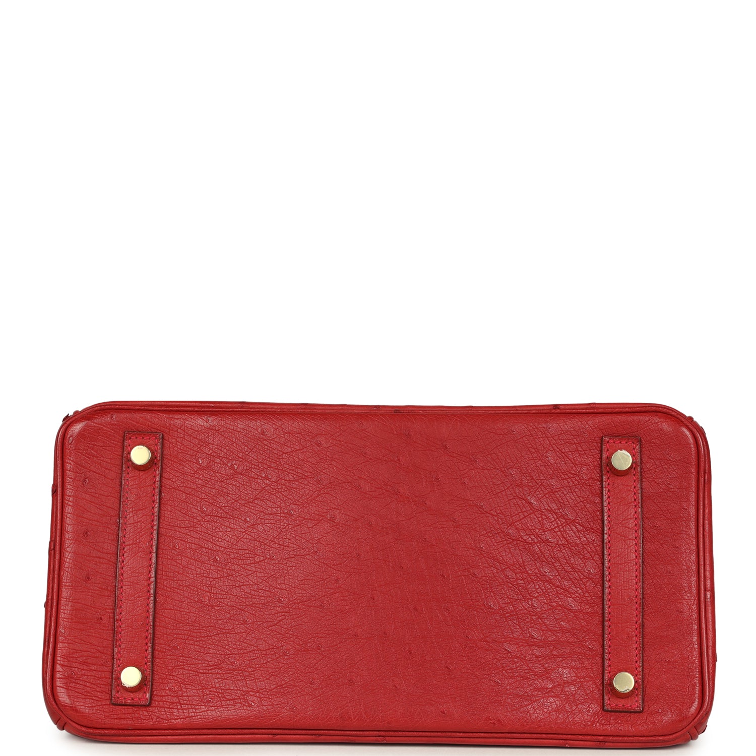 Birkin 30 Rouge Vif Ostrich Gold Hardware Bag