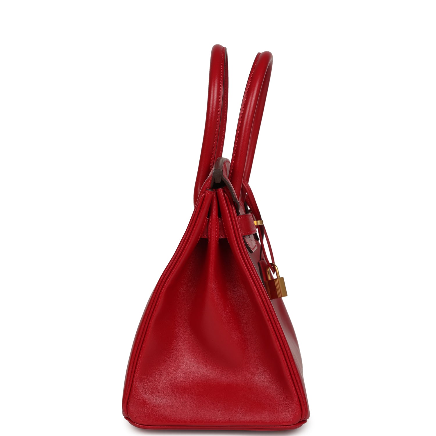 Birkin 30 Rouge Vif Tadelakt Gold Hardware Bag