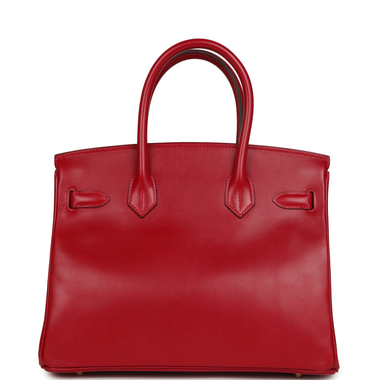 Birkin 30 Rouge Vif Tadelakt Gold Hardware Bag