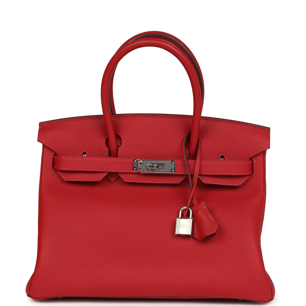 Birkin 30 Rouge Vif Togo Palladium Hardware Bag