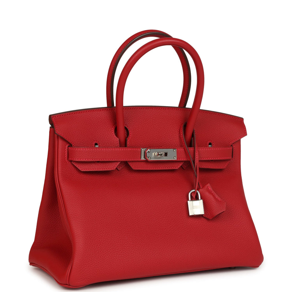 Birkin 30 Rouge Vif Togo Palladium Hardware Bag