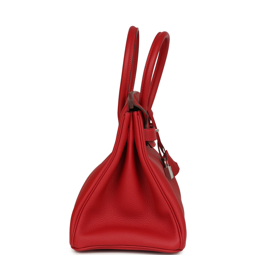 Birkin 30 Rouge Vif Togo Palladium Hardware Bag