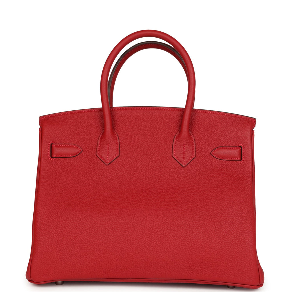 Birkin 30 Rouge Vif Togo Palladium Hardware Bag