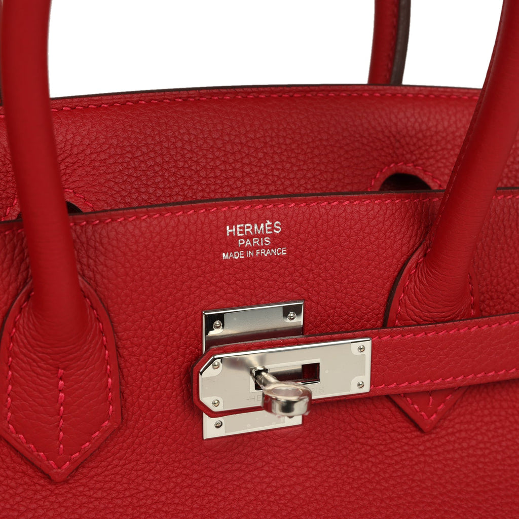 Birkin 30 Rouge Vif Togo Palladium Hardware Bag