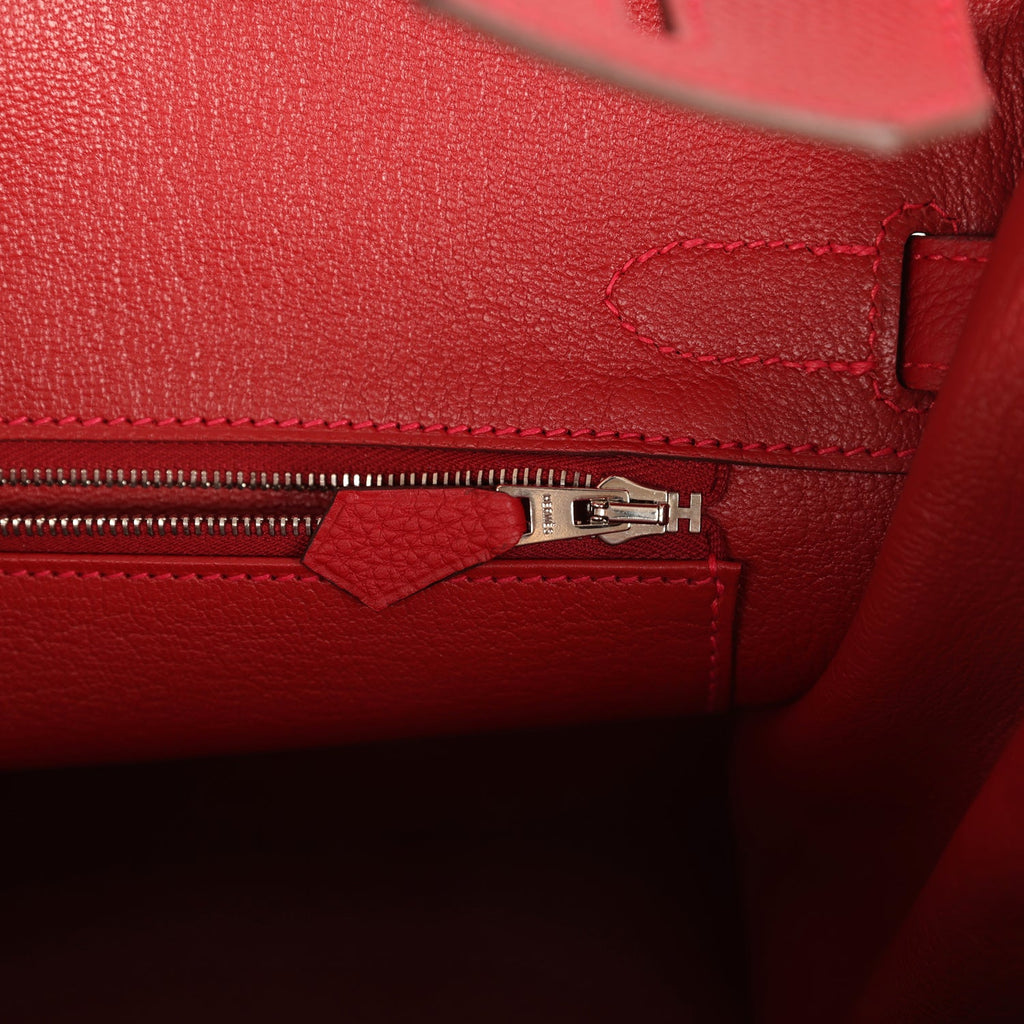 Birkin 30 Rouge Vif Togo Palladium Hardware Bag