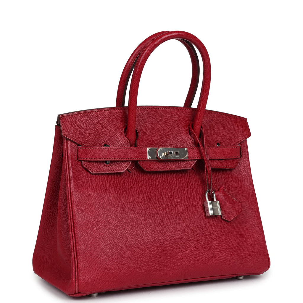 Birkin 30 Rubis Epsom Palladium Hardware Bag