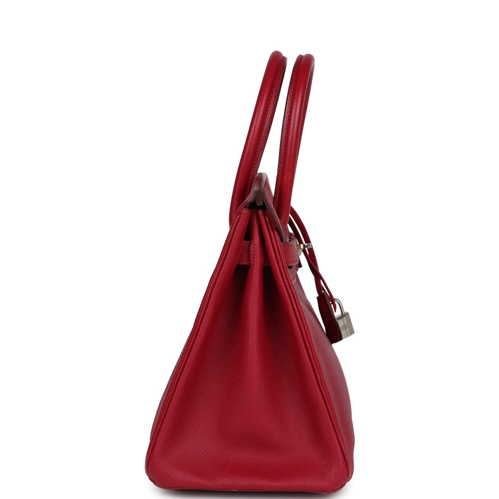Birkin 30 Rubis Epsom Palladium Hardware Bag