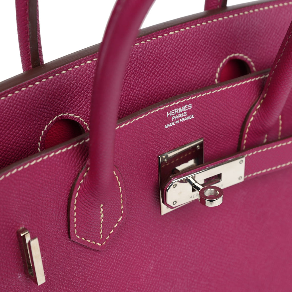 Birkin 30 Tosca Candy Epsom Palladium Hardware Bag