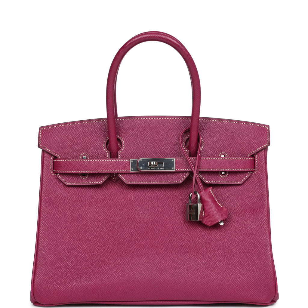Birkin 30 Tosca Candy Epsom Palladium Hardware Bag