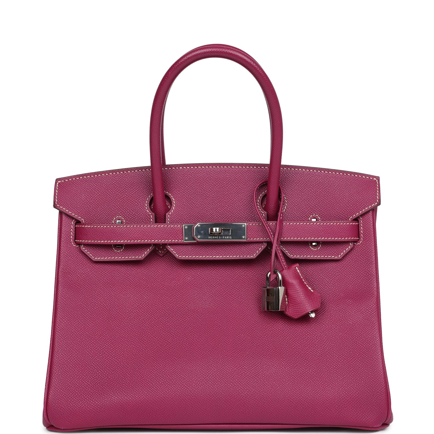 Birkin 30 Tosca Candy Epsom Palladium Hardware Bag