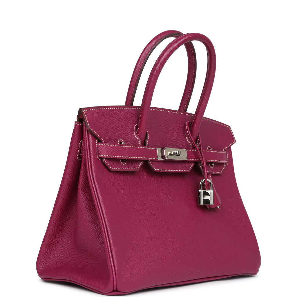 Birkin 30 Tosca Candy Epsom Palladium Hardware Bag