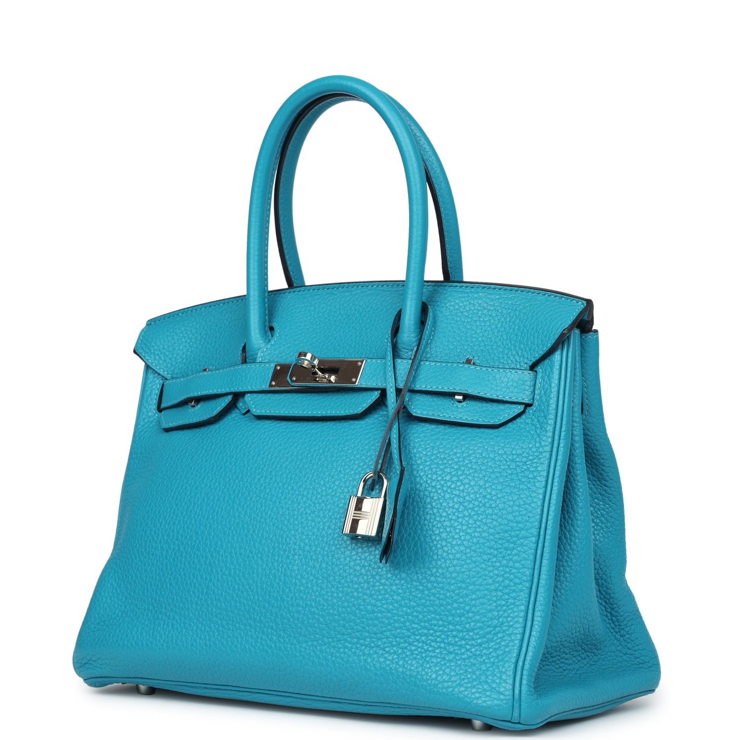 Birkin 30 Turquoise Clemence Palladium Hardware Bag